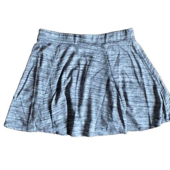 Forever 21 Large Gray Space Dye Flared Mini Skirt Short Soft Casual Festival - Picture 1 of 5